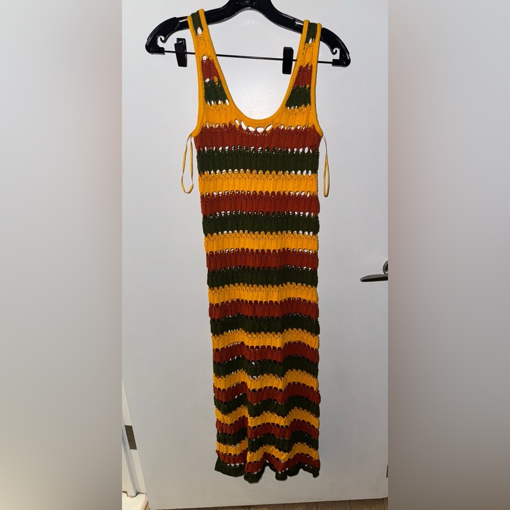 Zara crochet maxi dress S
